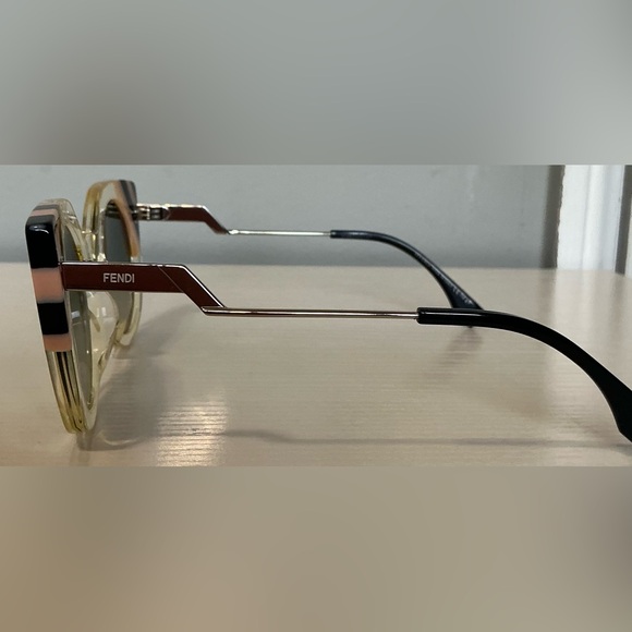 Fendi Women's Black and Cream Sunglasses - Picture 3 of 6